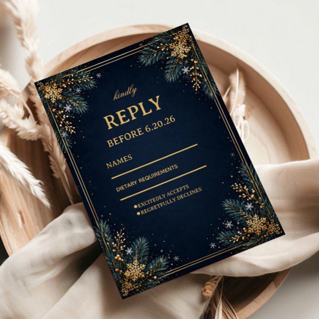 Cartons Réponse Midnight Gold Evergreen Winter Grace (Créateur téléchargé)