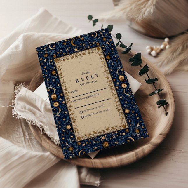 Cartons Réponse Midnight Stars Celestial Wedding (Créateur téléchargé)