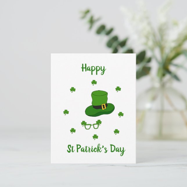 Cartons Réponse Mini Mignonne Bonne St Patrick Joyeuse Journée (Debout devant)