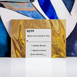 Cartons Réponse Minimal Tone Terre Or Terracotta Artsy Mariage