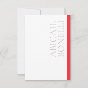 Cartons Réponse Minimaliste professionnel moderne gras gris rouge