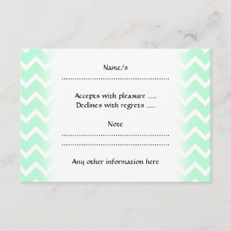 Cartons Réponse Mint Green Zigzag Chevron Stripes.