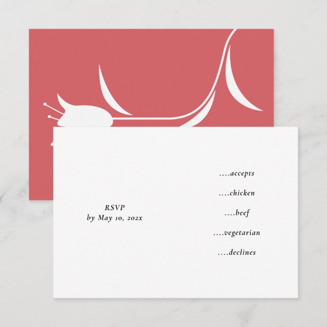 CARTONS RÉPONSE MOD WINE TULIP MARIAGE (Devant / Derrière)