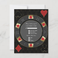 Modern Vegas Casino Gold Poker Chip Mariage