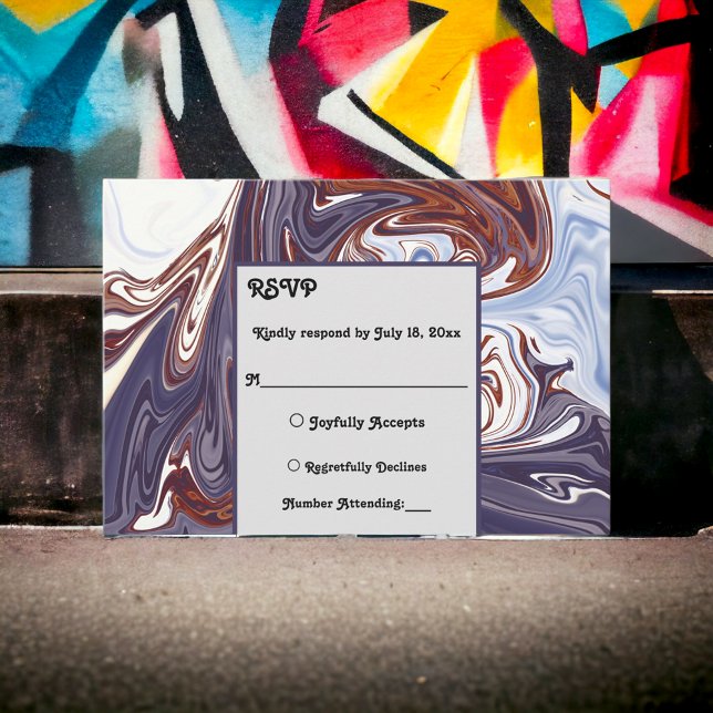 Cartons Réponse Moderne Abstrait Blue Wave Sky élégante et chic Ma (Créateur téléchargé)