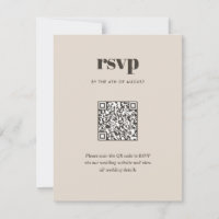 Moderne Brown tendance Mix Match Mariage QR Code