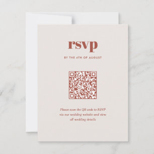 Cartons Réponse Moderne Brown tendance Mix Match Mariage QR Code