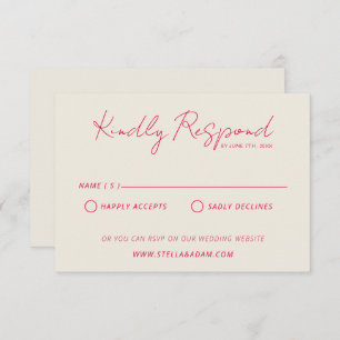 Cartons Réponse Moderne coloré rétro amusant Mariage Whimsical