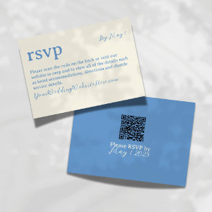 Cartons Réponse Moderne minimaliste Neutre Mariage Mariage QR
