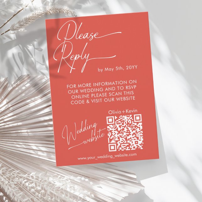 Cartons Réponse Moderne pamplemousse rouge fréquentation Code QR s (Créateur téléchargé)