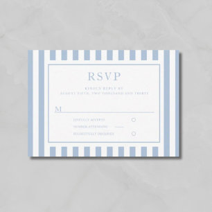 Cartons Réponse Moderne robe de mariée rayée bleu poudre