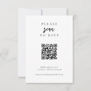 Cartons Réponse Moderne simple en ligne Mariage de code QR