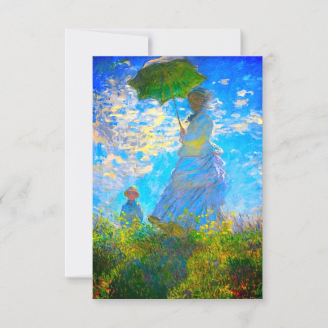 Cartons Réponse Monet Woman avec un parasol (Devant)