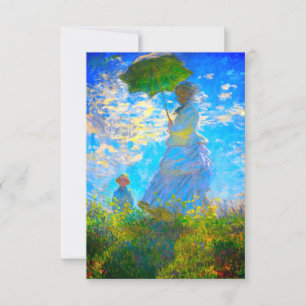 Cartons Réponse Monet Woman avec un parasol