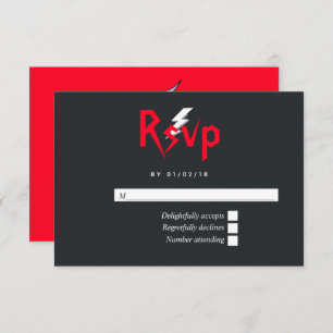 Cartons Réponse Monogramme Mariage de roches et de rouleaux