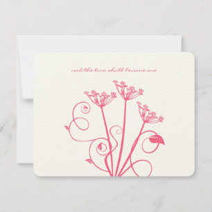 Cartons Réponse Monogramme religieux Fleur sauvage rose mariage RS