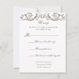 Cartons Réponse Monogramme Rococo Florentine