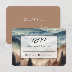 Cartons Réponse Montagnes Bleu Poussiéreux et Marron Mocha pour un