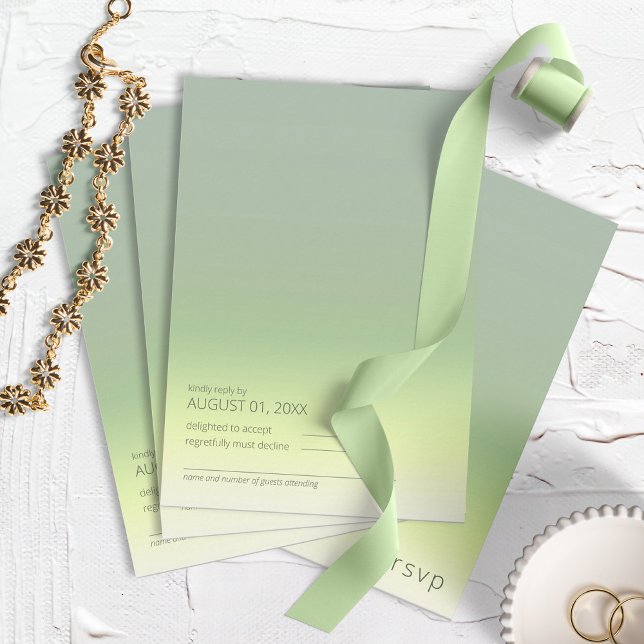 Cartons Réponse Mood Gradient Mariage Spring Meadow ID741 (Créateur téléchargé)