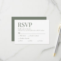 Moss Green Scan Qr Code Mariage de choix de repas