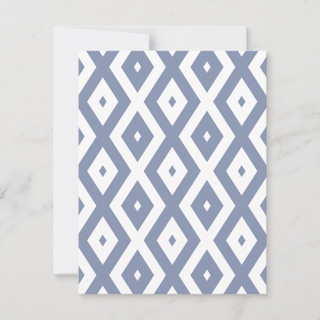 Cartons Réponse Motif bleu gris et blanc (Devant)