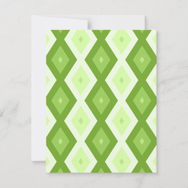 Cartons Réponse Motif de diamant vert Chartreuse (Devant)