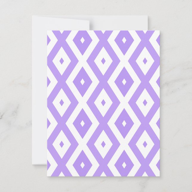 Cartons Réponse Motif de diamants violet et blanc (Devant)