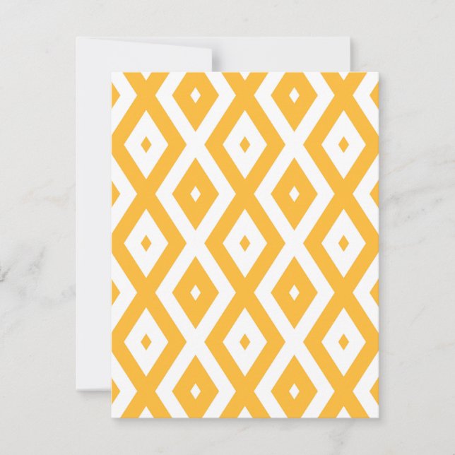 Cartons Réponse Motif diamant jaune et blanc soleil (Devant)
