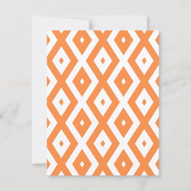 Cartons Réponse Motif diamant orange et blanc (Devant)