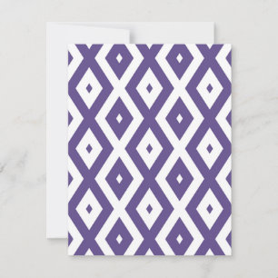 Cartons Réponse Motif diamant ultra violet et blanc