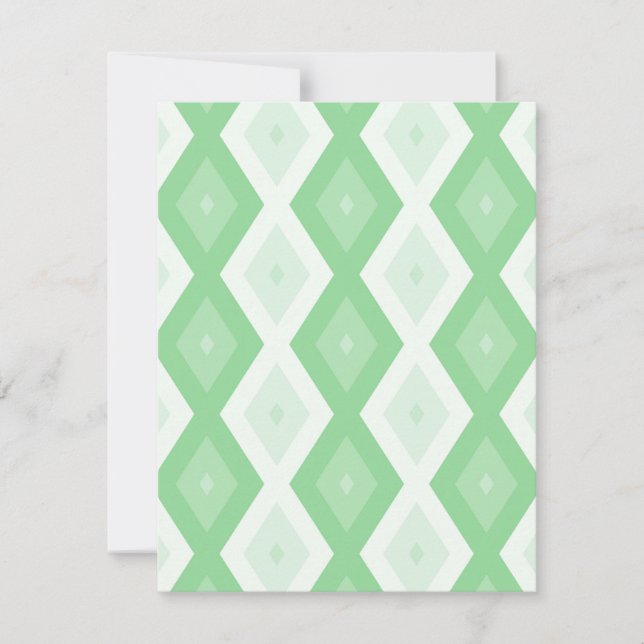 Cartons Réponse Motif diamant vert pomme (Devant)