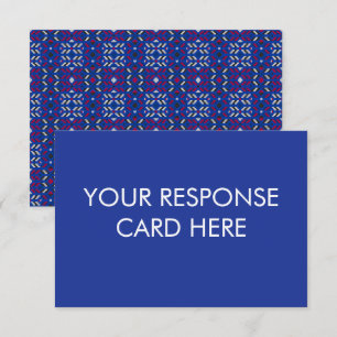 Cartons Réponse Motif géométrique pixel traditionnel en bleu profo