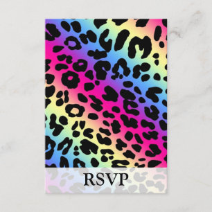 Cartons Réponse Motif Neon Rainbow Leopard Imprimer