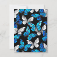 Motif sans couture sombre avec Morpho papillons bl
