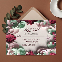 Cartons Réponse Motifs floraux d'élégance baroque Acanthus tortill