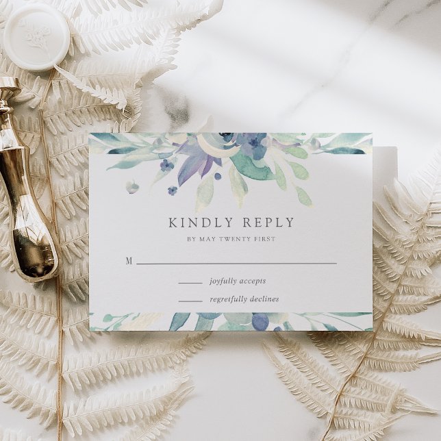 Cartons Réponse Mountain Meadow | Aquarelle Botanique Floral (Créateur téléchargé)