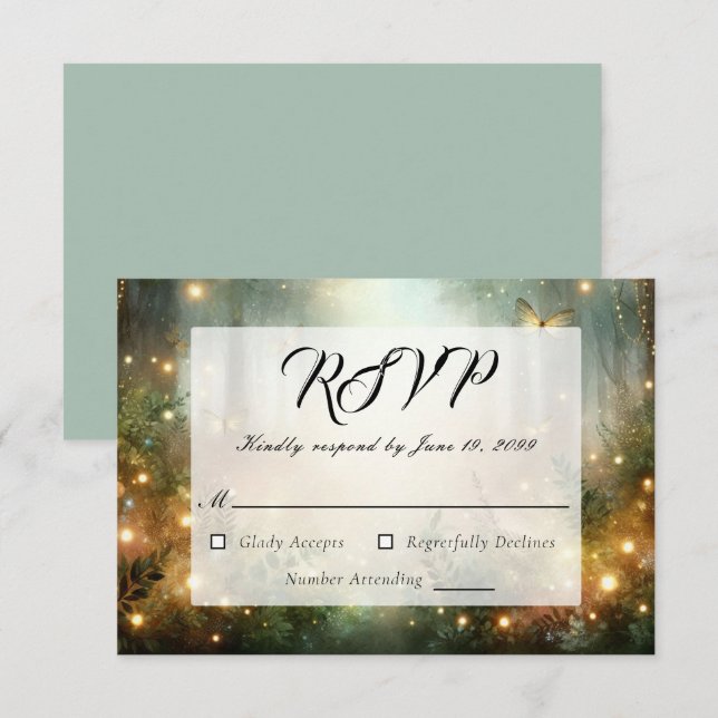 Cartons Réponse Mystic Forest Meadow Magic (Devant / Derrière)