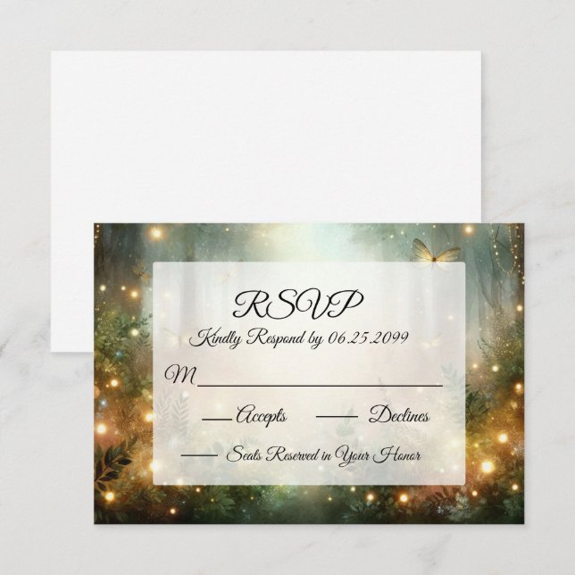 Cartons Réponse Mystic Forest Meadow Magic (Devant / Derrière)