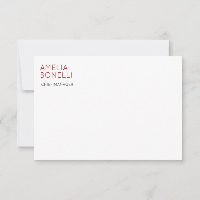 Cartons Réponse Name Modern Minimalist Professional Plain Casual (Devant)