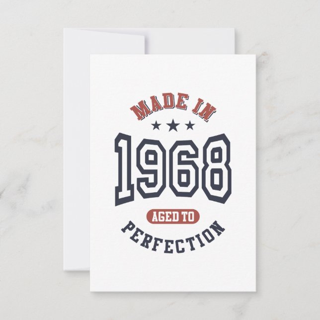 Cartons Réponse Né en 1968 Anniversaire (Devant)