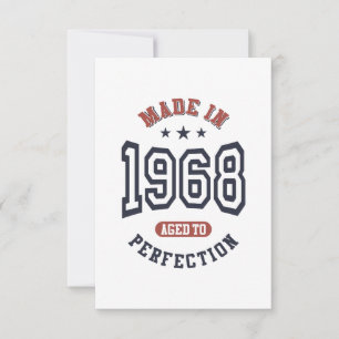 Cartons Réponse Né en 1968 Anniversaire