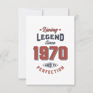 Cartons Réponse Né en 1970 Anniversaire