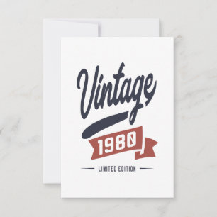 Cartons Réponse Né en 1980 Anniversaire