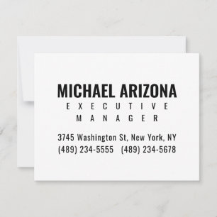 Cartons Réponse Noir & Blanc Minimaliste Simple Plaque