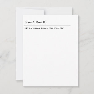 Cartons Réponse Noir clair minimaliste moderne