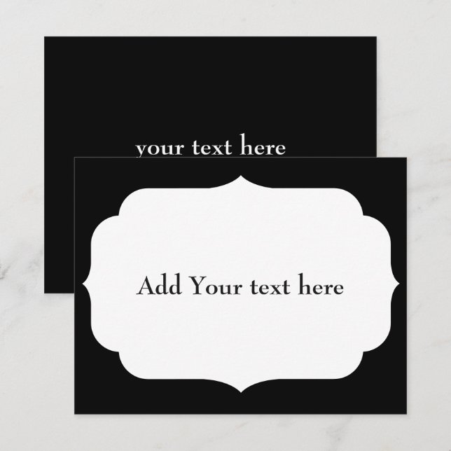 CARTONS RÉPONSE NOM ET TEXTE PERSONNALISÉS  (Devant / Derrière)
