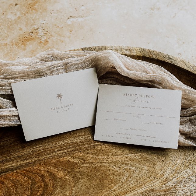 Cartons Réponse OASIS Palm Tree Meice Choice Mariage (Créateur téléchargé)