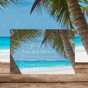Cartons Réponse Océan Plage Tropical 50e Anniversaire de Mariage R