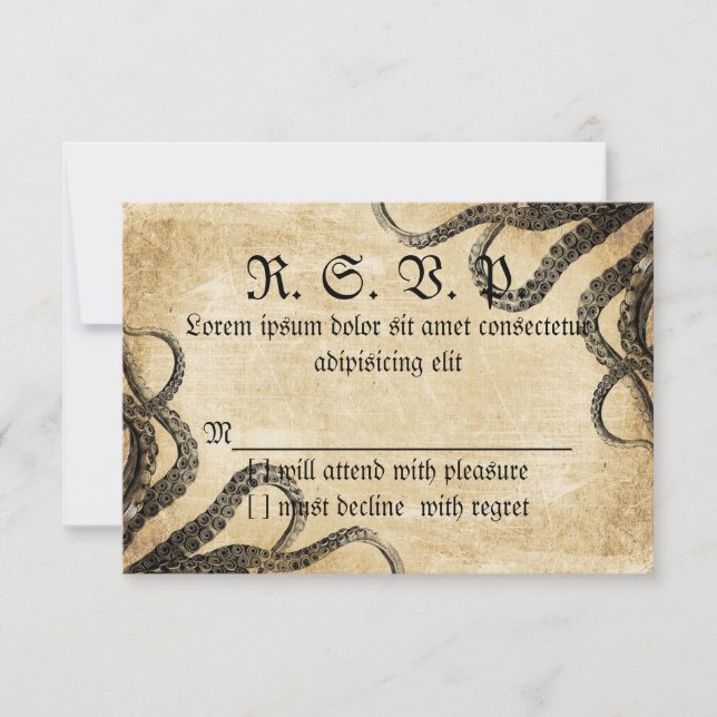 Cartons Réponse Octopus vintage (Devant)