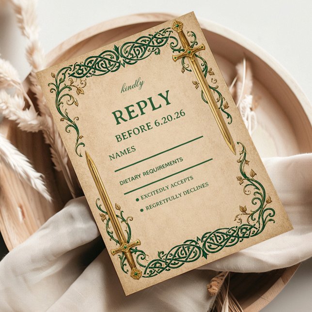 Cartons Réponse Œuvre d'art celtique émeraude (Créateur téléchargé)
